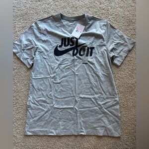 Nike Sportwear Just Do It Graphic T-Shirt Dark Grey Heather AR5006-063 Large New